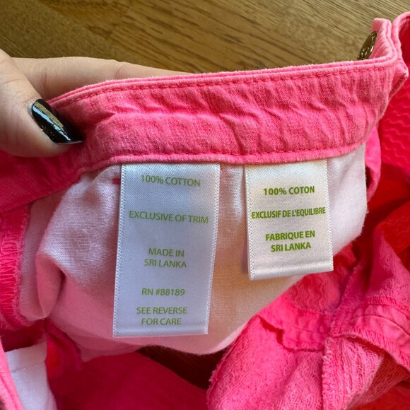 Lilly Pulitzer Pink Textured Shorts Size 4 - Picture 9 of 13